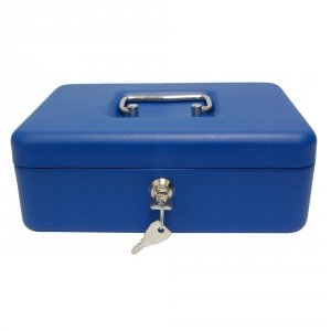 Kasetka na pieniądze niebieska 250x180x90 Verotech 21533AS_BLUE