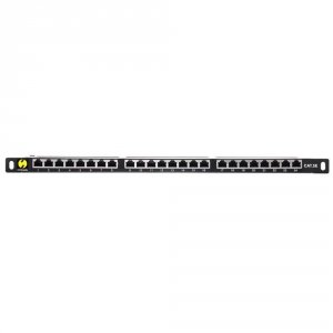 Patch panel 19'' Netrack 24-porty kat. 5e FTP, 0,5U z półką