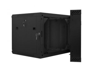 Szafa instalacyjna Rack dwusekcyjna wisząca 19&quot; 9U 600x600 czarna Lanberg (flat pack)