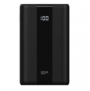 Powerbank Silicon Power QS55 20000mAh LCD QC3.0+PD 1x USB-C, 1x USB-A, 1x mUSB, 1x Lightning, czarny