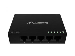 Switch niezarządzalny Lanberg 5x 1GB/s Gigabit Ethernet Desktop 12V (Obudowa metalowa)