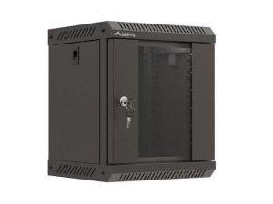 Szafa instalacyjna Rack Lanberg Wisząca 10&quot; 6U 300x300 Drzwi przeszklone (flat pack) Czarna