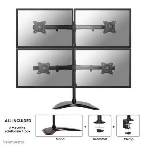 Uchwyt ścienny do ekranów Neomounts NM-D335D4BLACK 10&quot;-27&quot; max 8 kg max VESA 100x100 Czarny