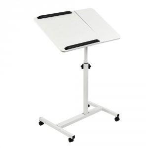 Biurko mobilne/stand na laptop Maclean, białe, regulacja wysokośc 59-89cm, max. 30kg , MC-121 W
