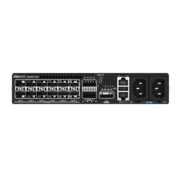 Switch zarządzalny Dell EMC S5212F-ON Switch 12x25GbE SFP28 3x100GbE QSFP28 IO to PSU air 2xPSU OS10