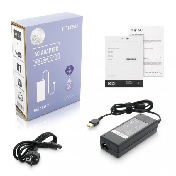 Zasilacz sieciowy Mitsu 20V 4.5A (11.0x4.5 pin) 90W do netobooka Lenovo Yoga