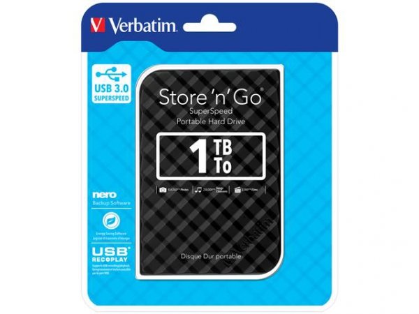 Dysk zewnętrzny Verbatim 1TB Store 'n' Go 2.5&amp;quot; 5400 USB 3.0 czarny