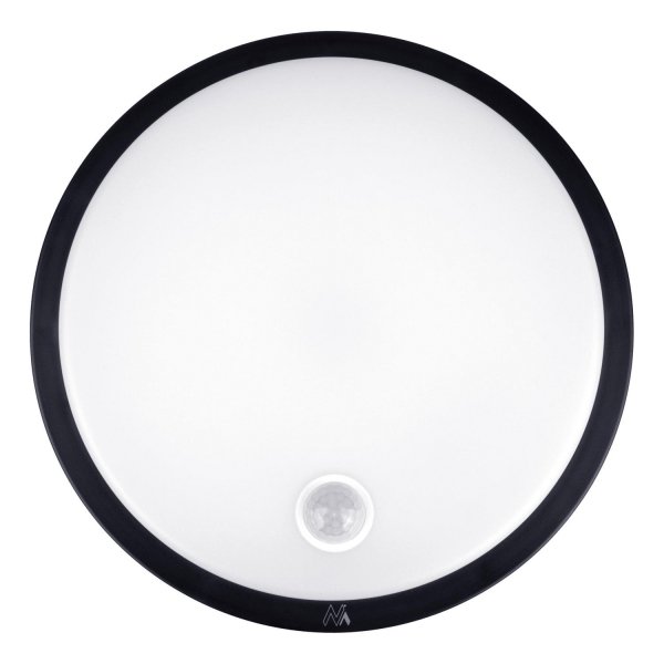 Lampa LED z czujnikiem ruchu Maclean MCE525 B, czujnik PIR, kolor czarny, 10W, IP65, 1000lm, barwa neutralna