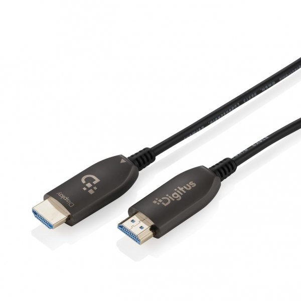 Kabel DIGITUS połączeniowy hybrydowy HDMI AOC HDMI-A męski-męski HDMI 2.1 UHD-2 8K@60Hz 48Gbps HDR, eARC, HDCP 2.2, CEC 90m