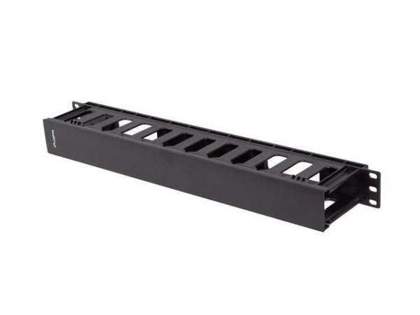 OUTLET: Organizer kabli Lanberg AK-1703-B 19&amp;quot; 1U plastikowy z zaślepką typ A czarny - OTW OPAK