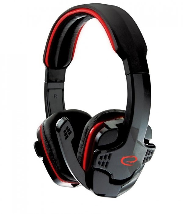Słuchawki z mikrofonem Esperanza &amp;quot;Raven&amp;quot; Gaming czerwone