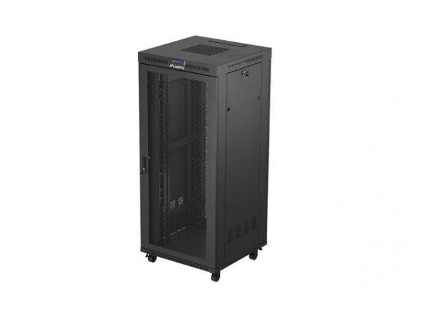 Szafa instalacyjna Rack Lanberg stojąca 19&amp;quot; 37U 800x800 czarna drzwi performowane LCD (flat pack)