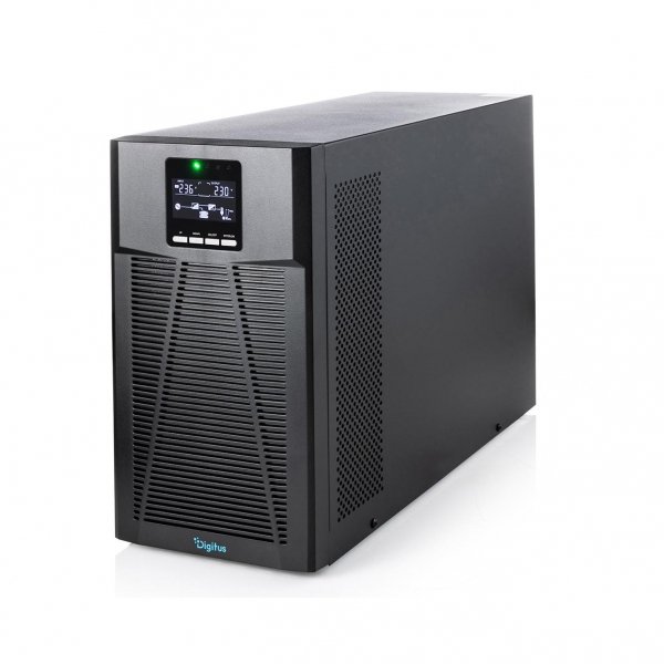 Zasilacz awaryjny UPS DIGITUS Online Tower 19&amp;quot; LCD 3000VA/3000W 6x12V/9Ah 8xC13 1xC19 1xC14 USB RS232 RJ45