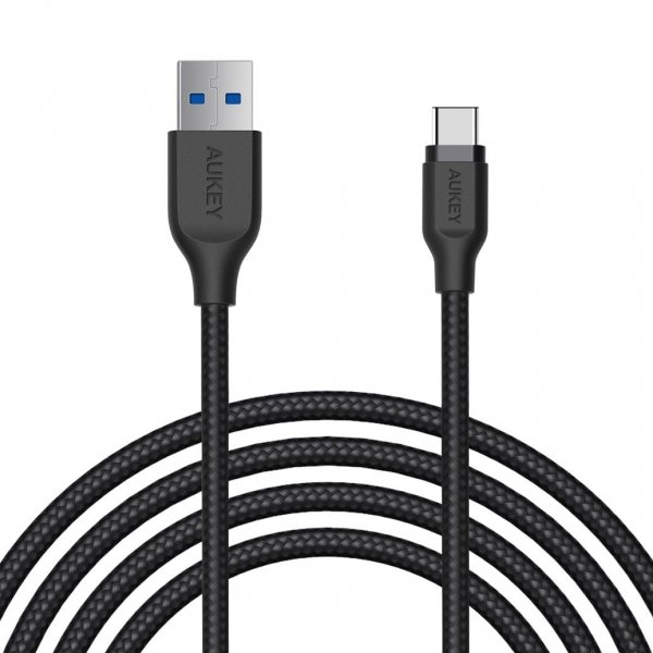 Kabel USB-C Aukey CB-AC2 BK USB-A - USB-C 5Gbps, QC 3.0, 2m