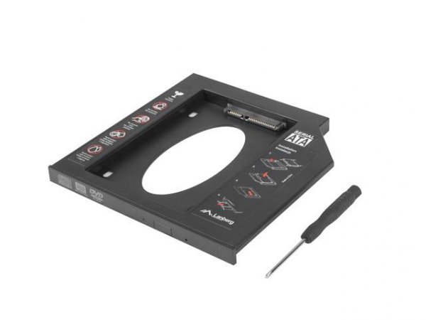 Adapter HDD Lanberg ramka 5.25&amp;quot; -&amp;gt; 2.5&amp;quot; SLIM 9.5mm HDD w miejsce CD/DVD