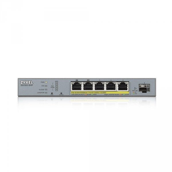 Switch zarządzalny Zyxel GS1350-6HP 5x10/100/1000 1xSFP PoE RJ45