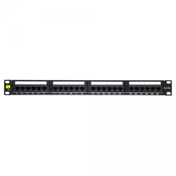 Patch panel 19'' Netrack 1U, 24-porty kat. 5e UTP, z półką