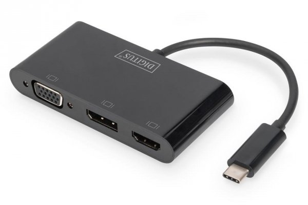 Kabel adapter DIGITUS USB 3.1 Typ C  na HDMI/VGA/DP 4K 30Hz UHD z audio