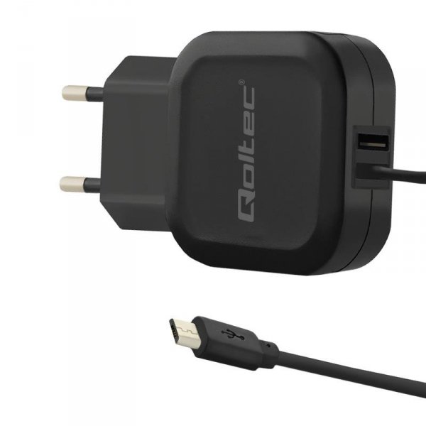 Ładowarka sieciowa Qoltec 17W 5V 3,4A USB + Micro USB