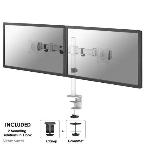 Uchwyt ścienny do ekranów Neomounts NM-D135DWHITE 10&amp;quot;-27&amp;quot; max 8 kg max VESA 100x100 Biały