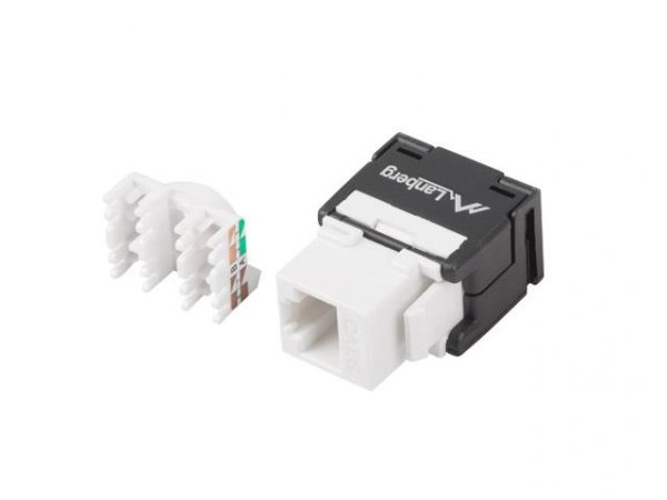Moduł Keystone Lanberg gniazdo RJ45 -&amp;gt; LSA beznarzędziowy UTP kat.6a 180° do puszki montażowej