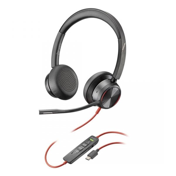 Słuchawki z mikrofonem Poly Blackwire BW8225 USB-C WW czarne