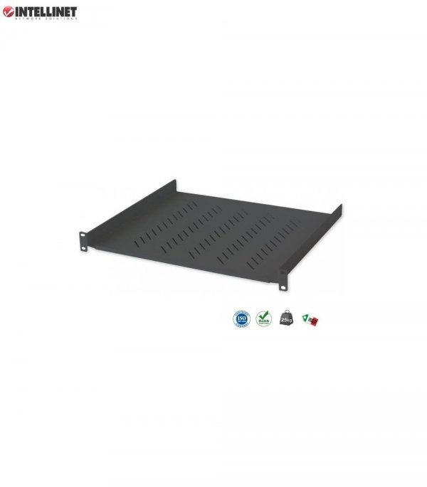 Półka do szafy 19&amp;quot; Intellinet 400mm 1U perforowana, czarna