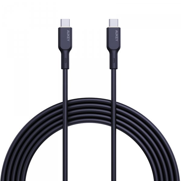 Kabel USB-C Aukey CB-SCC101 BKBK 2.0, PD, 100W, silikon, 1m
