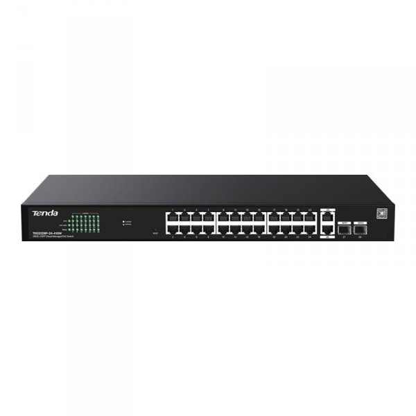 Switch zarządzalny Tenda TEG2228P-24-410W 26x1GbE + 2SFP PoE 410W