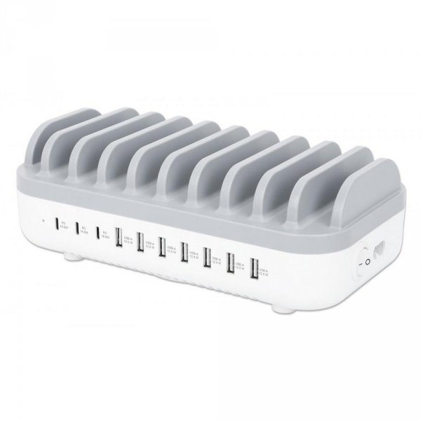 Stacja ładująca Manhattan 10-Portowa USB 120W