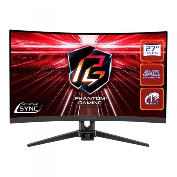 Monitor ASRock 27&amp;quot; Curved Phantom Gaming Monitor PG27F15RS1A 2xHDMI DP głośniki 2x2W
