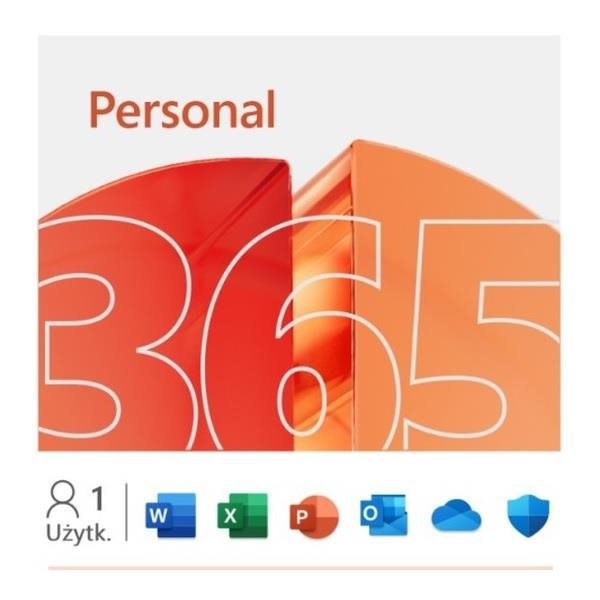 Licencja ESD Microsoft 365 Personal 1Y 1U Win/Mac 32/64bit AllLng DwnLd EuroZone EP2-32306