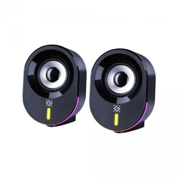 OUTLET: Głośniki Defender SOLAR 8 2.0 10W Bluetooth USB podświetlenie RGB - OTW OPAK