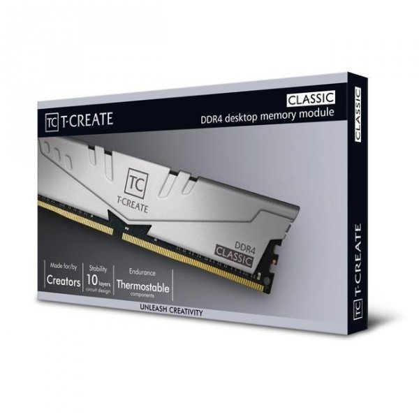 Pamięć DDR4 Team Group T-Create Classic 32GB (2x16GB) 3200MHz CL22 1,2V Gray