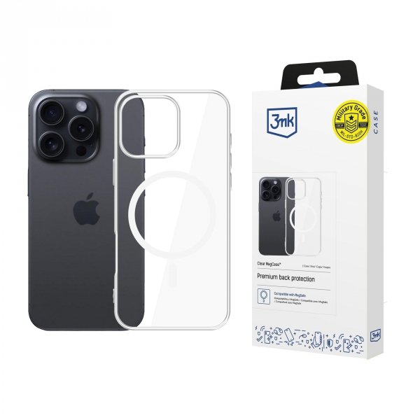 Etui na telefon z MagSafe do Apple iPhone 16 Pro - 3mk Clear MagCase