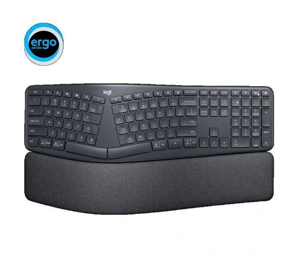 Klawiatura bezprzewodowa Logitech ERGO K860 czarna ergonomiczna