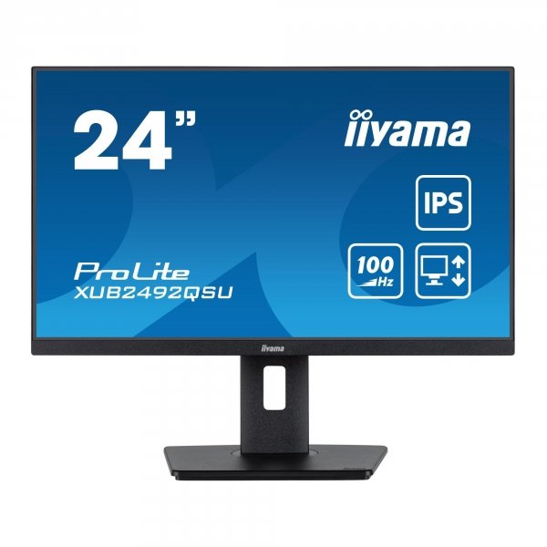 Monitor iiyama 23,8&amp;quot; ProLite XUB2492QSU-B1 IPS QHD 100Hz HDMI DP HUB głośniki