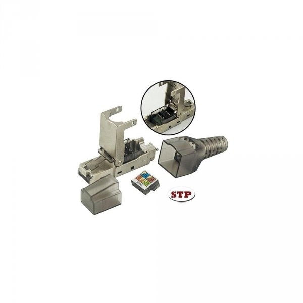 Wtyk modularny Techly RJ45 STP Cat.6 samozaciskowy, beznarzędziowy