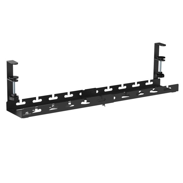 Organizer podbiurkowy na kable Maclean MC-103 W, max. obciążenie 5kg, max. 728mm, czarny