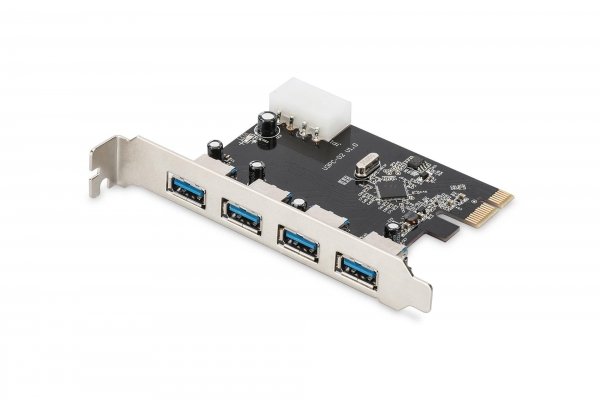 Kontroler USB 3.0 DIGITUS PCIe, 4x USB 3.0, Chipset VL805
