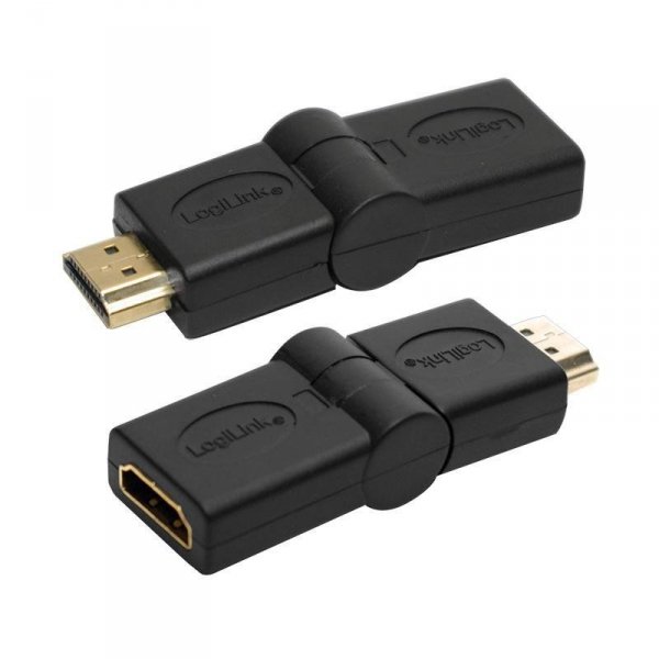 Adapter HDMI LogiLink AH0011 kątowy 180°, HDMI (M)&amp;gt;HDMI (F)