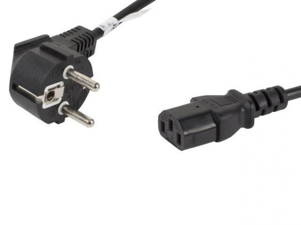 Kabel zasilający Lanberg CEE 7/7 -&amp;gt; IEC 320 C13 1,8m czarny