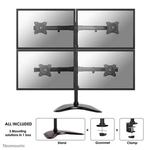 Uchwyt ścienny do ekranów Neomounts NM-D335D4BLACK 10&amp;quot;-27&amp;quot; max 8 kg max VESA 100x100 Czarny