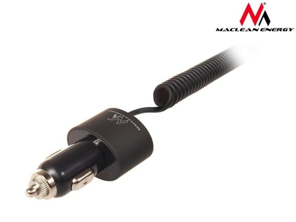 Ładowarka samochodowa Maclean MCE76 2xUSB, lightning spiralny 1,8m 5,2A