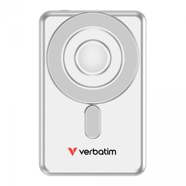 Powerbank Verbatim Charge 'n' Go 2C Magnetic Wireless 5000mAh 3xUSB-C PD 3.0 QC 3.0 Srebrny