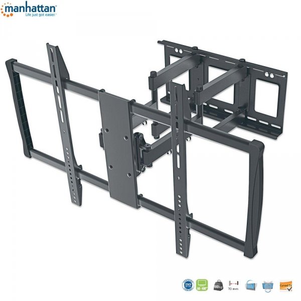 Uchwyt ścienny LCD/LED Manhattan ICA-PLB 221BK 60-100&amp;quot; regulowany, czarny