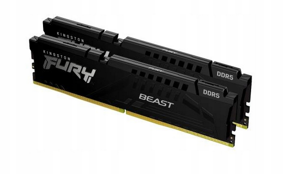 Kingston Pamięć DDR5 FURY Beast 32GB 2x16GB 5200 CL40 1,25V