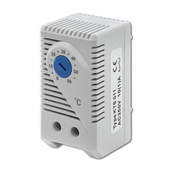 Termostat zamykający Qoltec 10A | DIN 35