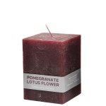 GRANAT I KWIAT LOTOSU świeca klocek mały