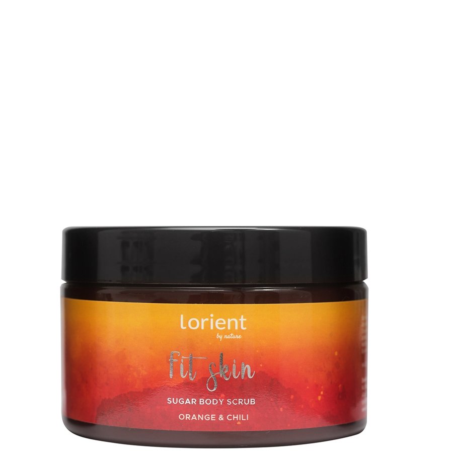 Fit skin sugar body scrub with anticellulite complex spicy orange